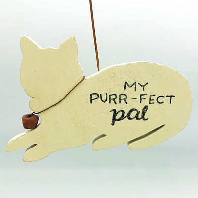 💙 My Purr-Fect Pal Cat Wooden Ornament