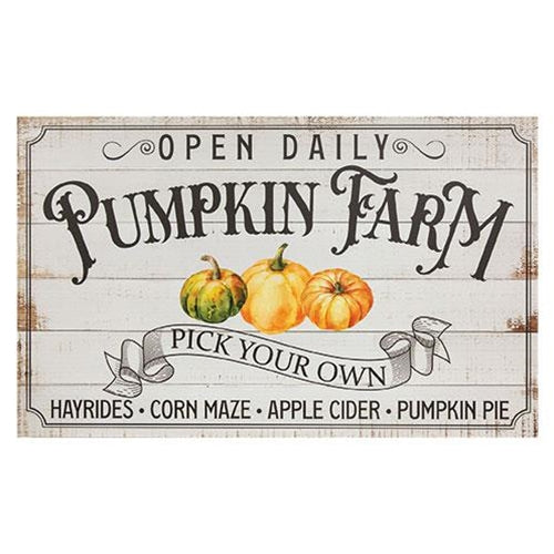 Pick Your Own Pumpkin Farm 26" Wooden Sign