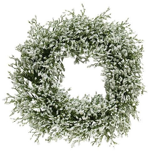 💙 White Array Astilbe 20" Faux Floral Wreath