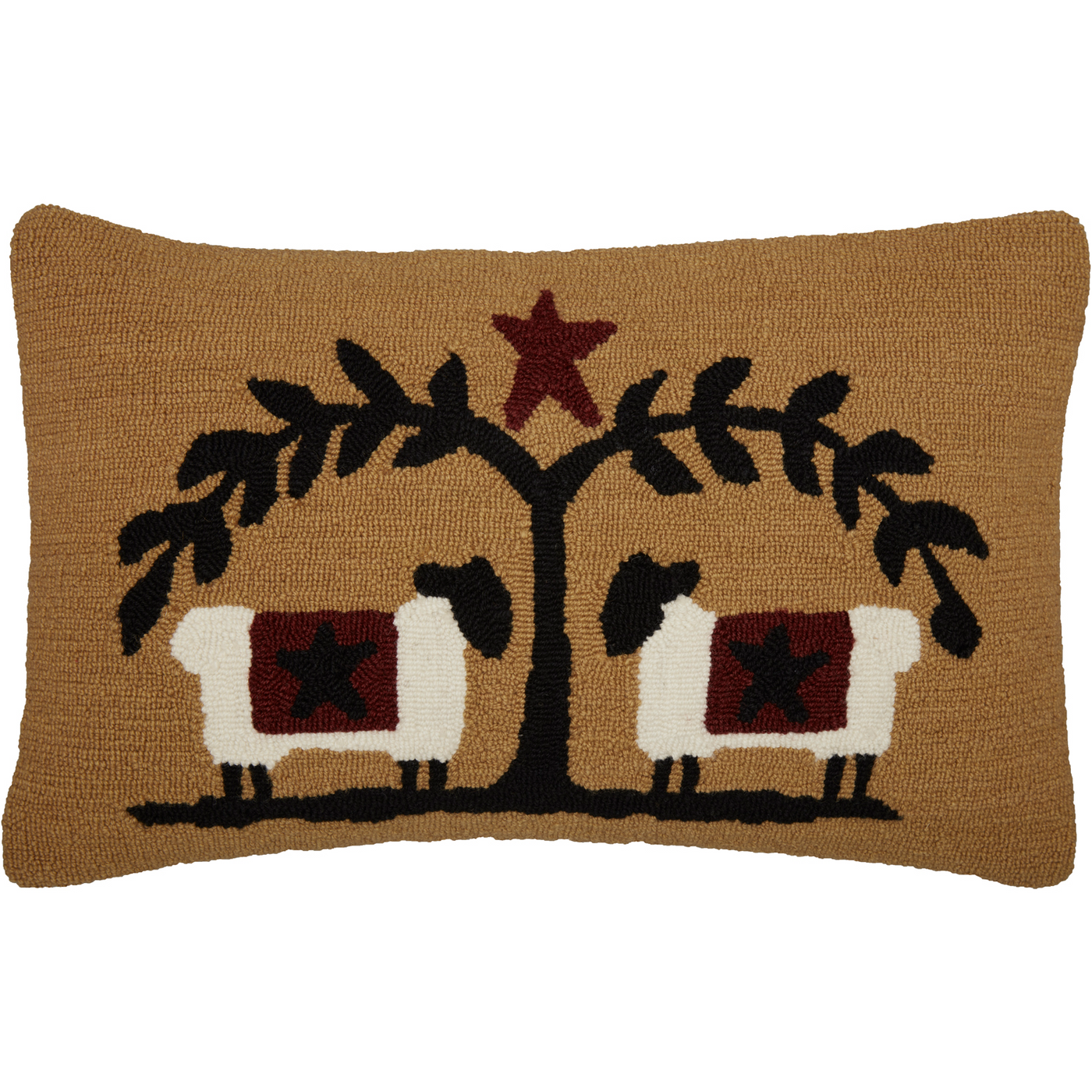 💙 Heritage Farms Sheep and Star Hooked Pillow