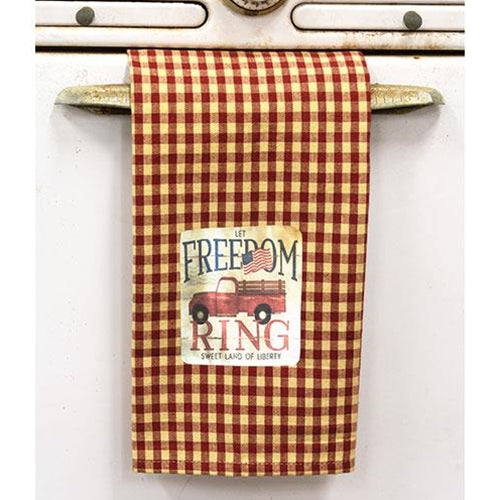 Let Freedom Ring Americana Truck Dish Towel