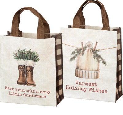 Warmest Holiday Wishes Double Sided Market Bag