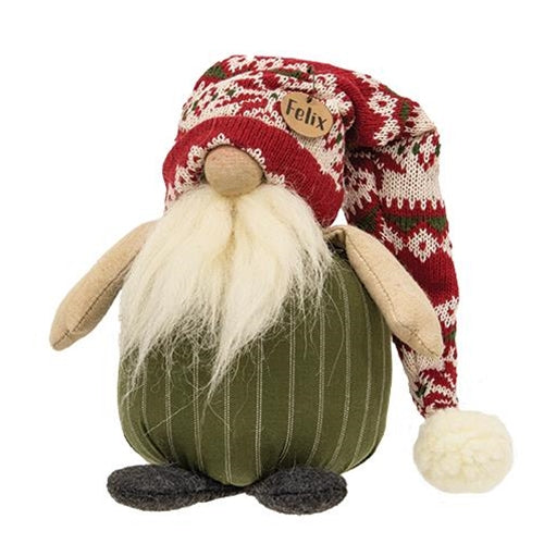 💙 Felix the Gnome Plush Figure with Long Red & White Knit Cap
