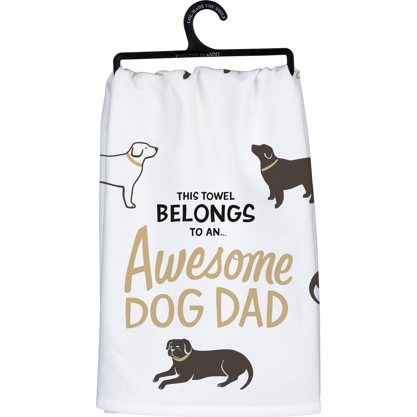 This Towel Belongs To An Awesome Dog Dad Kitchen Towel