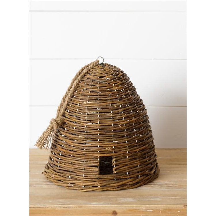Willow Bee Skep 10" H Decor