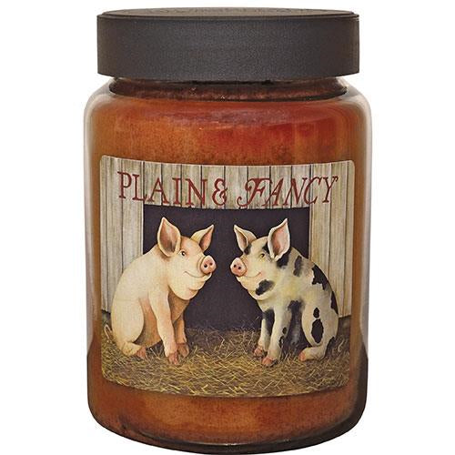 Plain and Fancy Pigs Butter Maple Syrup 26 oz Jar Candle