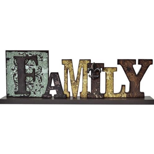💙 Family Letters Tabletop Sign