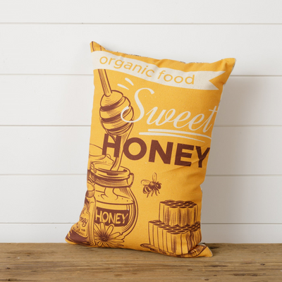 Sweet Honey Organic Food Throw Pillow