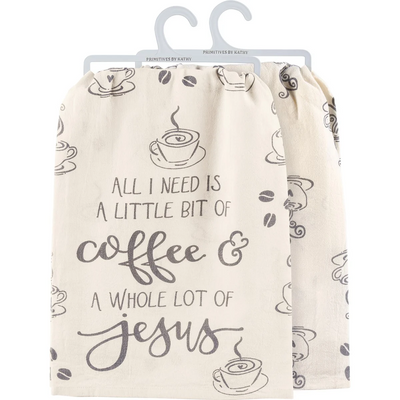 💙 All You Need Is Coffee & Jesus Kitchen Towel
