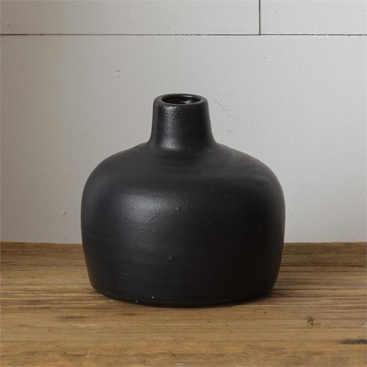 Modern Black Matte 6.5" Vase
