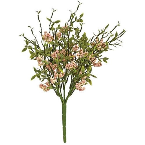 Pink Savannah Buds 12" Faux Floral Bush