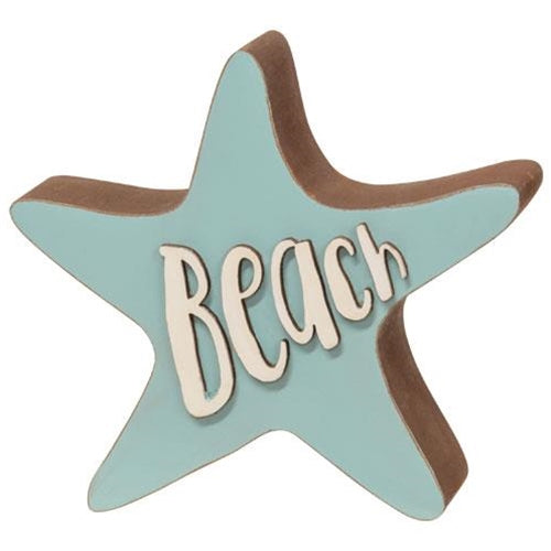 💙 Beach Chunky Star Shaped Shelf Sitter