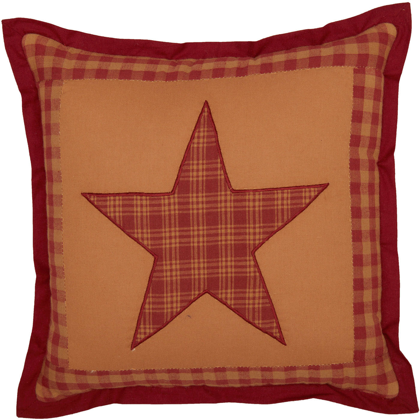 Ninepatch Star Quilted 12" Throw Pillow