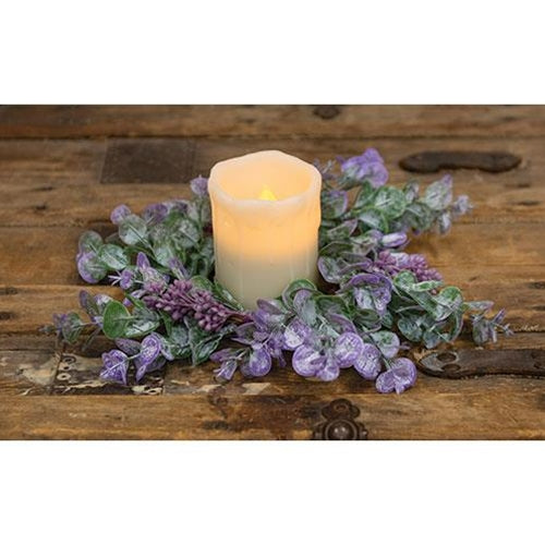 Lavender Eucalyptus with Seeds 8" Faux Floral Ring
