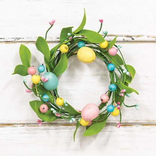 💙 Easter Eggs & Herb Leaves 6" Faux Ring