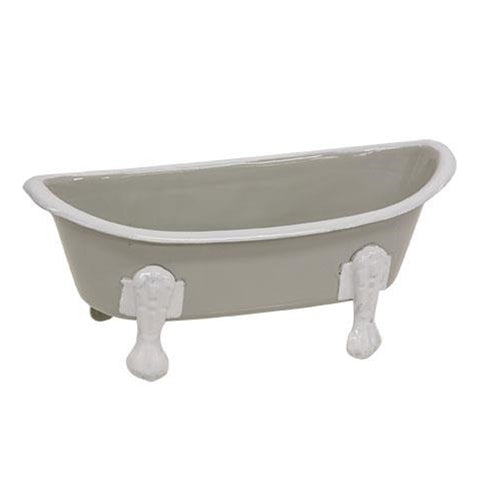 💙 Light Gray Iron Bathtub Soap Dish