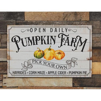 Pick Your Own Pumpkin Farm 26" Wooden Sign