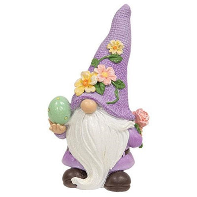 Set of 3 Pastel Sparkle Spring Gnome Figures