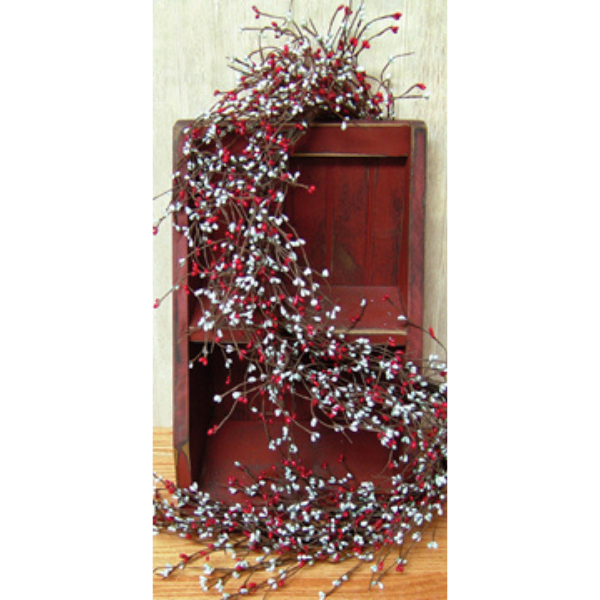 Scarlet & Gray Pip Berries 4 ft Faux Garland