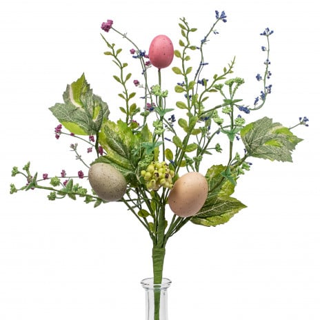 Easter Eggs and Berries 19" Faux Floral Pick