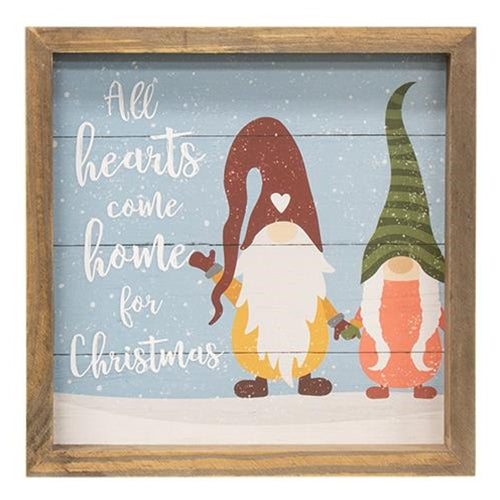 💙 All Hearts Come Home for Christmas Gnome Slat Frame