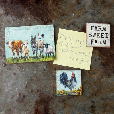 Set of 3 Farm Sweet Farm Animals Magnets