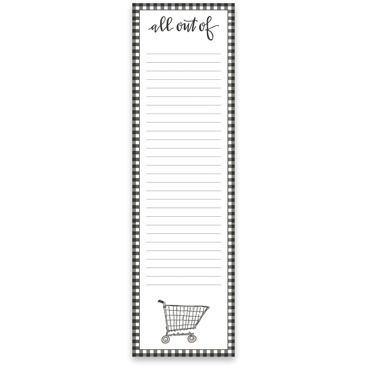 All Out Of Grocery List Notepad with Magnet