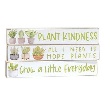 Set of 3 Plant Kindness Mini Stick Signs