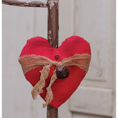 Heart Ornament with Rusty Bell