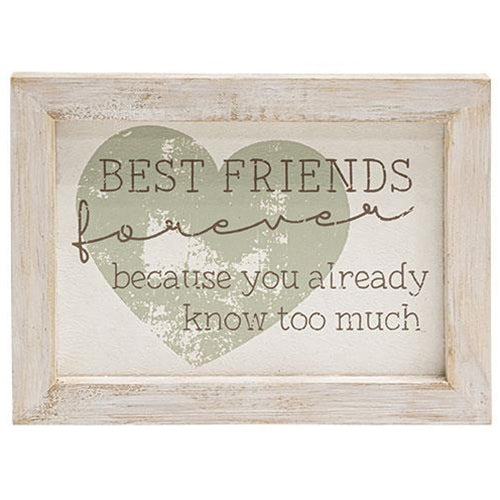 Best Friends Forever Because You Already Know Too Much Framed Sign