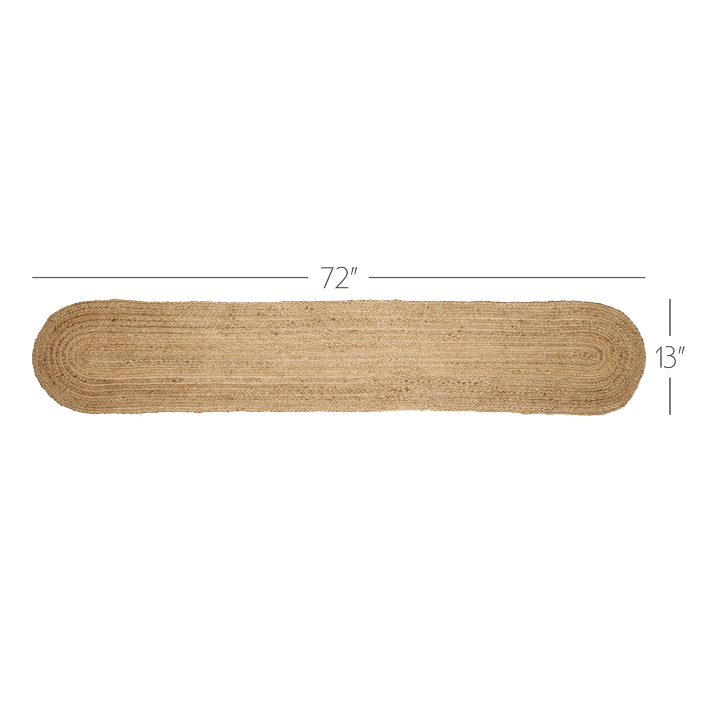 Natural Jute Rounded Table Runner 13" x 72"