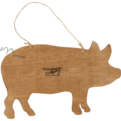 Floral Pig Silhouette Hanging Decor
