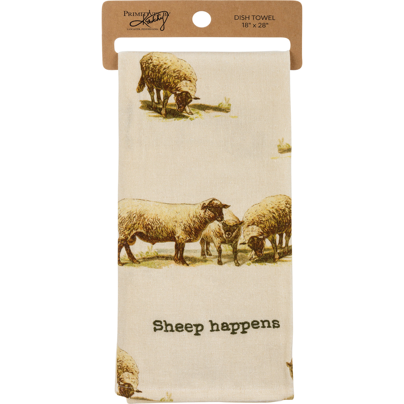 Sheep Happens Punny Kitchen Towel