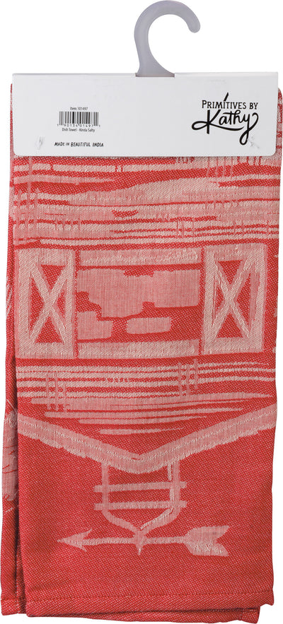 💙 Living The Farm Life Red Cow Dish Towel
