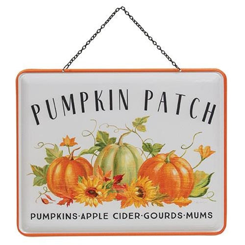 💙 Pumpkin Patch Enamel Hanging Sign