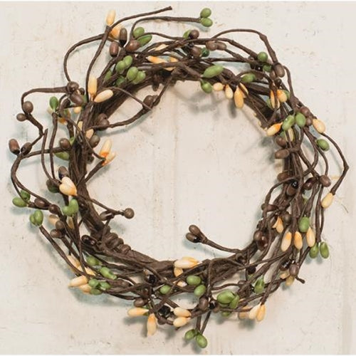 Coffee Bean Pip Berry 6.5" Mini Wreath Ring