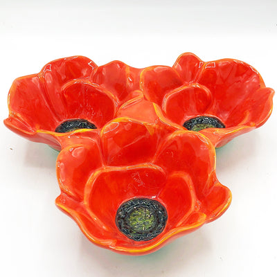 💙 Ambiance Collections Poppy Three Sectioned Serving Tray