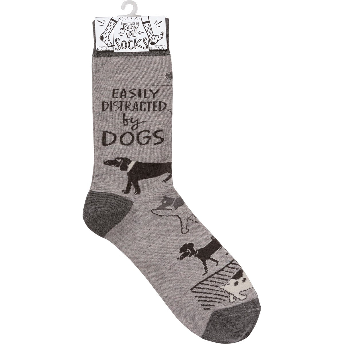 Easily Distracted By Dogs Unisex Fun Socks