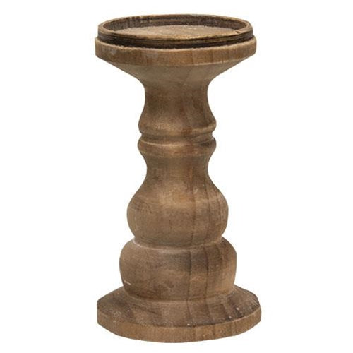 Serena 7" Wooden Pillar Candle Holder