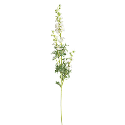 White Delphinium 33" Faux Floral Stem