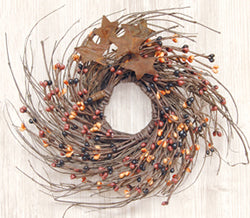 Fall Halloween Mix Pip & Star Twig Wreath, 10"