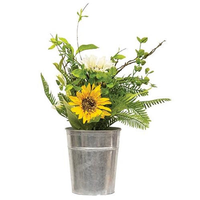 💙 Yellow and Cream Summer Summit 16" Faux Floral Pots