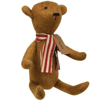 Tyke the Bear with Red Striped Scarf Plush