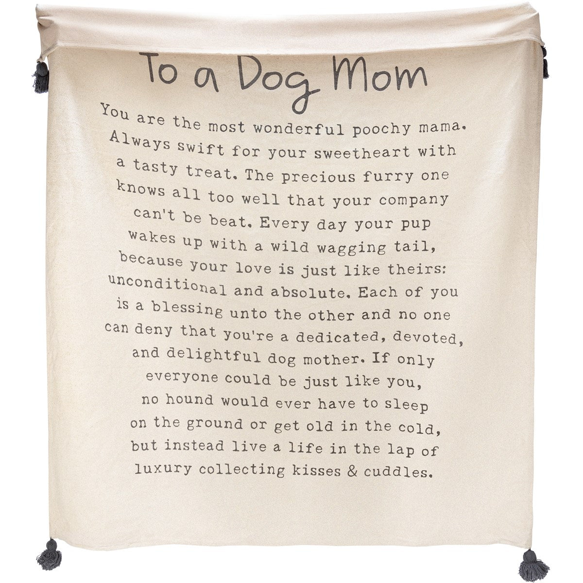 To A Dog Mom Poem Throw