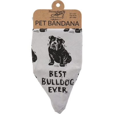 Best Bulldog Ever Love My Human Pet Bandana Large