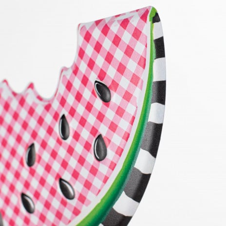 HAPPY BIRTHDAY🎂 💙 Gingham Watermelon Slice 12" Metal Embossed Hanger