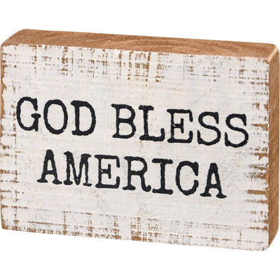 💙 God Bless America Small Block Sign