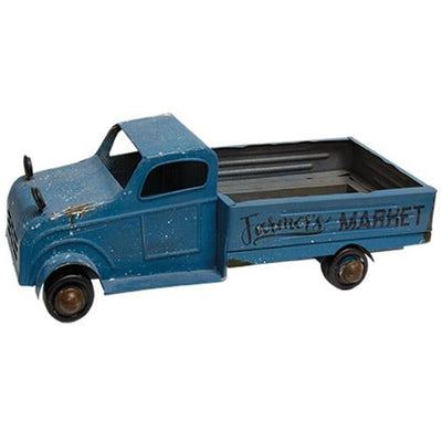 Blue Metal Farmer's Market Decorative Truck