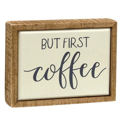 But First Coffee Mini Enamel Box Sign