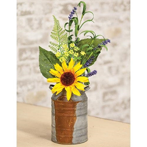 Sunflower and Lavender 14" Floral Pick